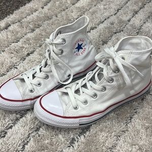 White converse high tops
